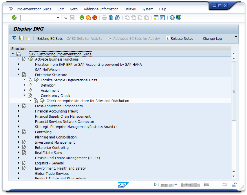 SAP SD Organization Structure Consistency Check