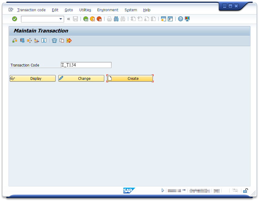 Create new transaction with tcode SE93