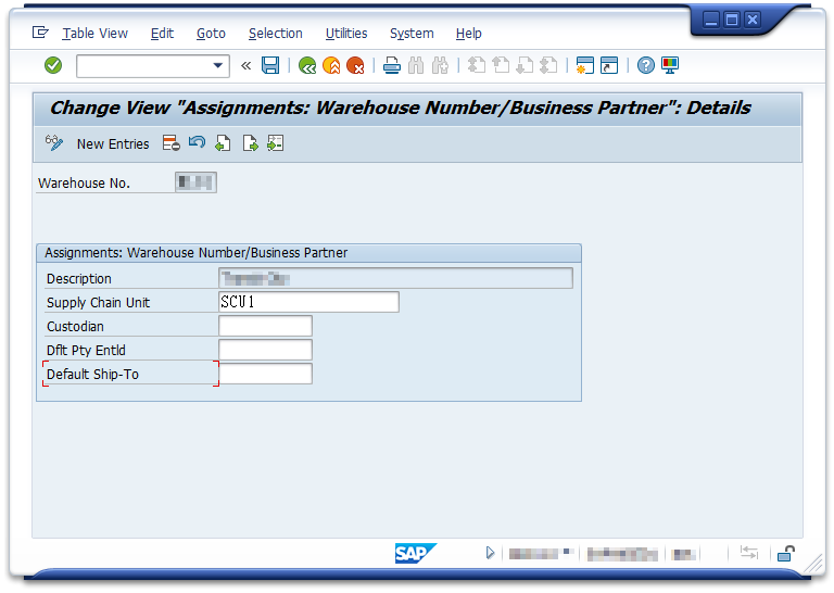 SAP EWM Supply Chain Unit